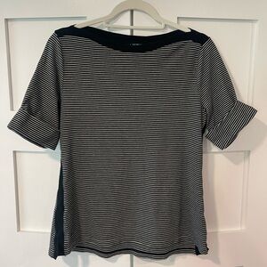 Lauren Ralph Lauren Black and White Striped Tee